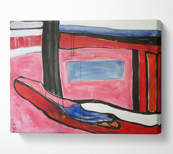 A Canvas Print of Pink And Blue Shapes Canvas Art