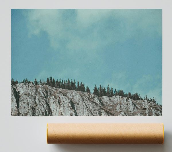 Pale Blue Cliffs Print