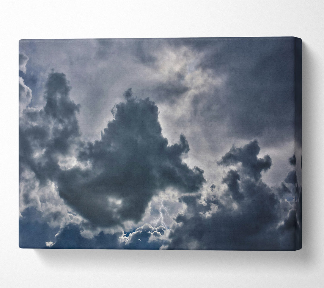  A Canvas Print of Gray Storm Clouds Canvas Wall Art