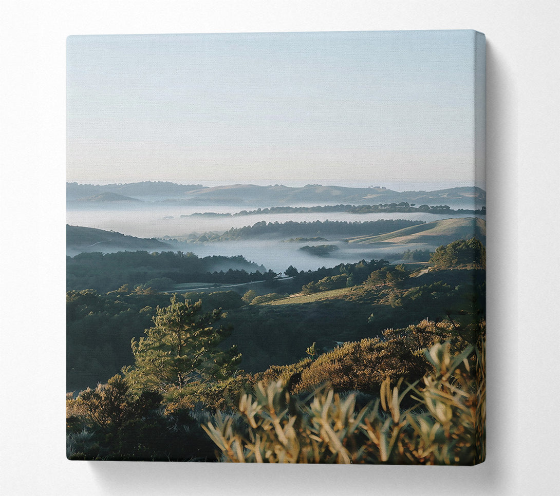  A Canvas Print of Blue Mist Valley Canvas Print
