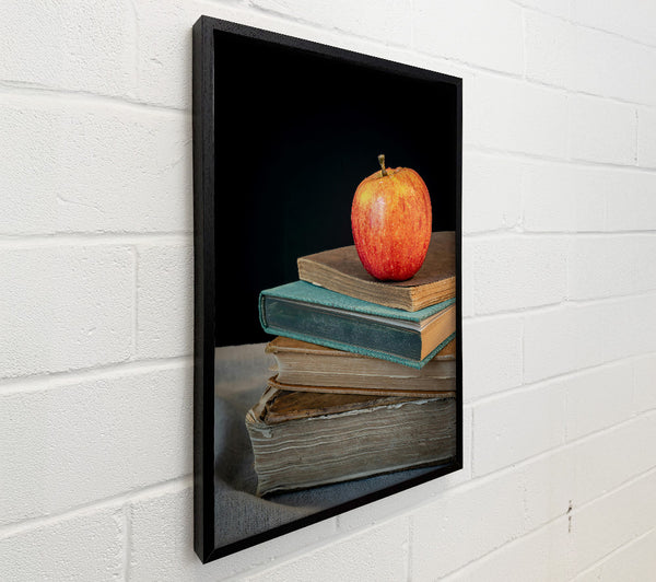 Red Apple On Books