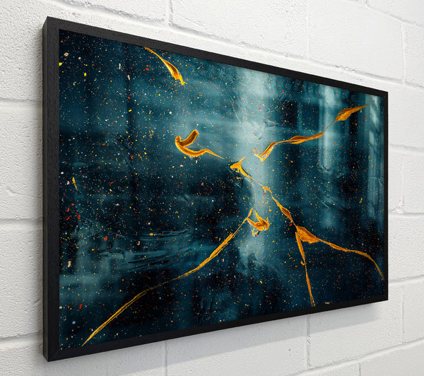 Azure Gold Streaks