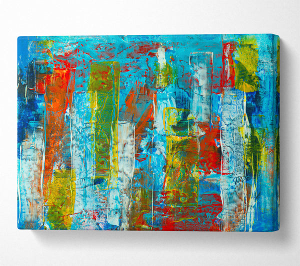  A Canvas Print of Azure Abstract Canvas Canvas Art