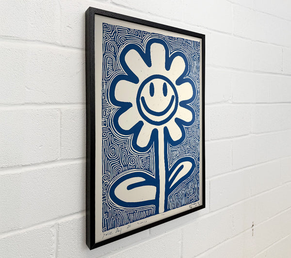 Blue Smiling Flower