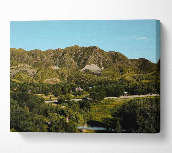  A Canvas Print of Green Mountain Serenity Canvas Wall Art