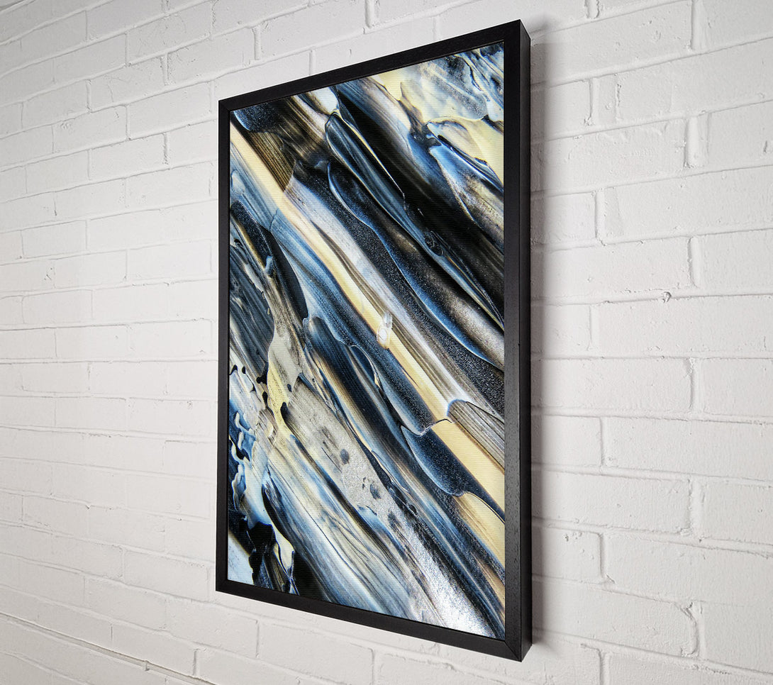  A Canvas Print of Black And Silver Swirls Canvas Print