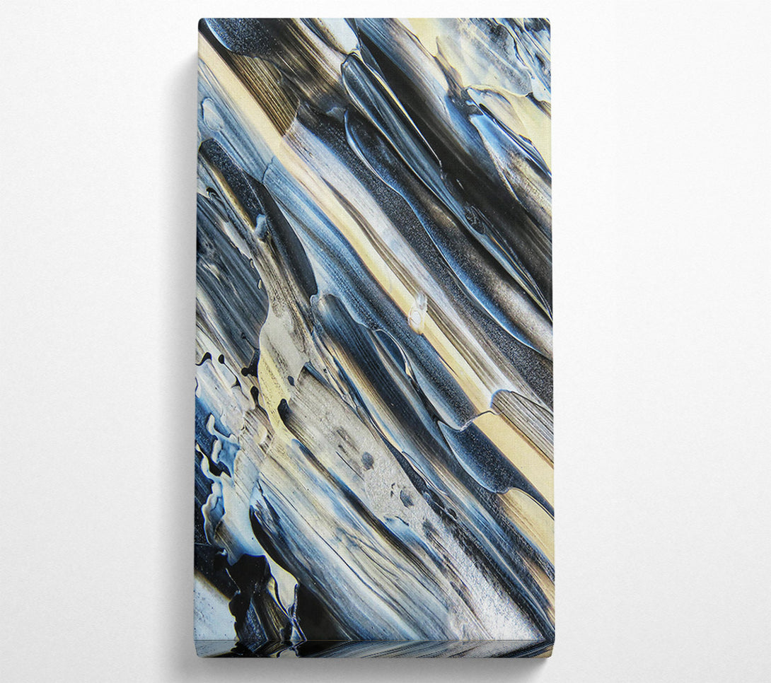  A Canvas Print of Black And Silver Swirls Canvas Print