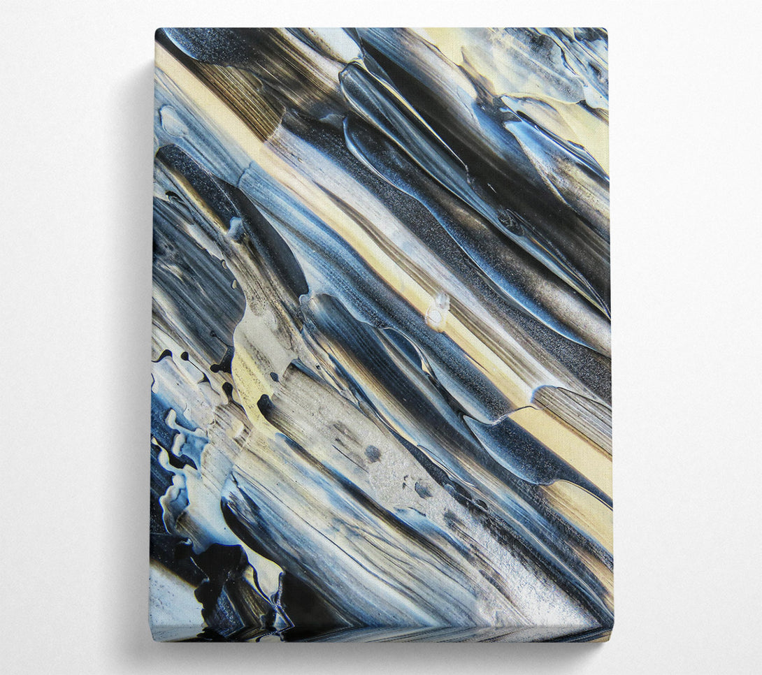  A Canvas Print of Black And Silver Swirls Canvas Print
