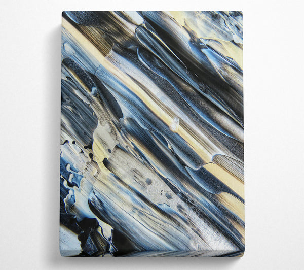  A Canvas Print of Black And Silver Swirls Canvas Print