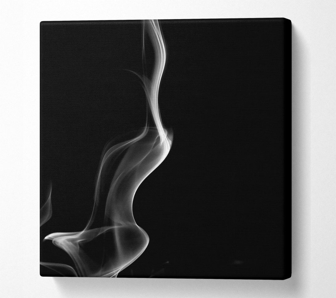  A Canvas Print of White Smoke Flowing Downward Canvas Art