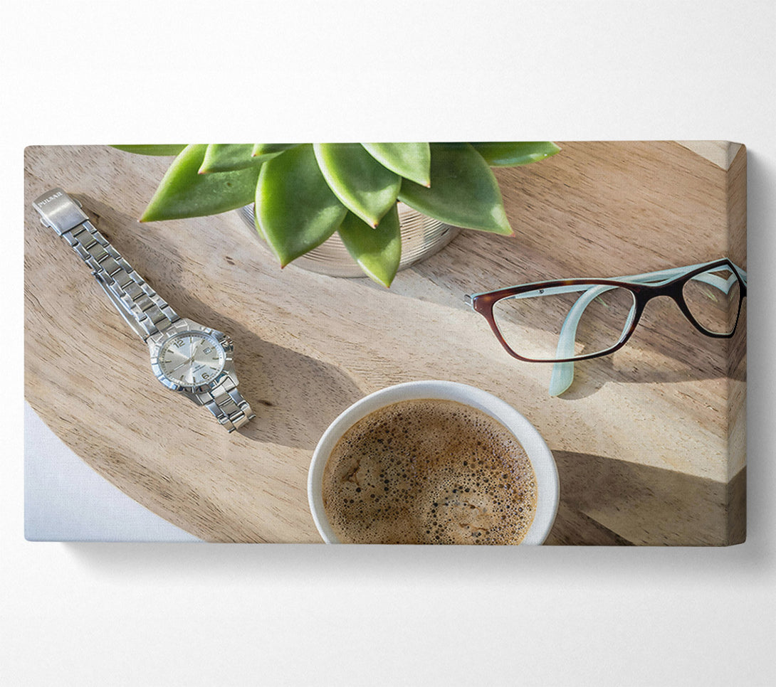  A Canvas Print of Brown Coffee Break Canvas Wall Art