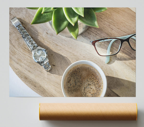 Brown Coffee Break Giclee Print