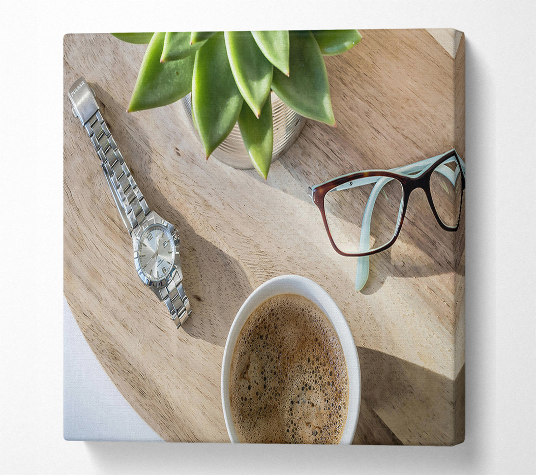  A Canvas Print of Brown Coffee Break Canvas Wall Art