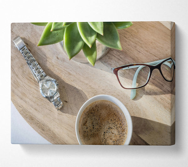  A Canvas Print of Brown Coffee Break Canvas Wall Art