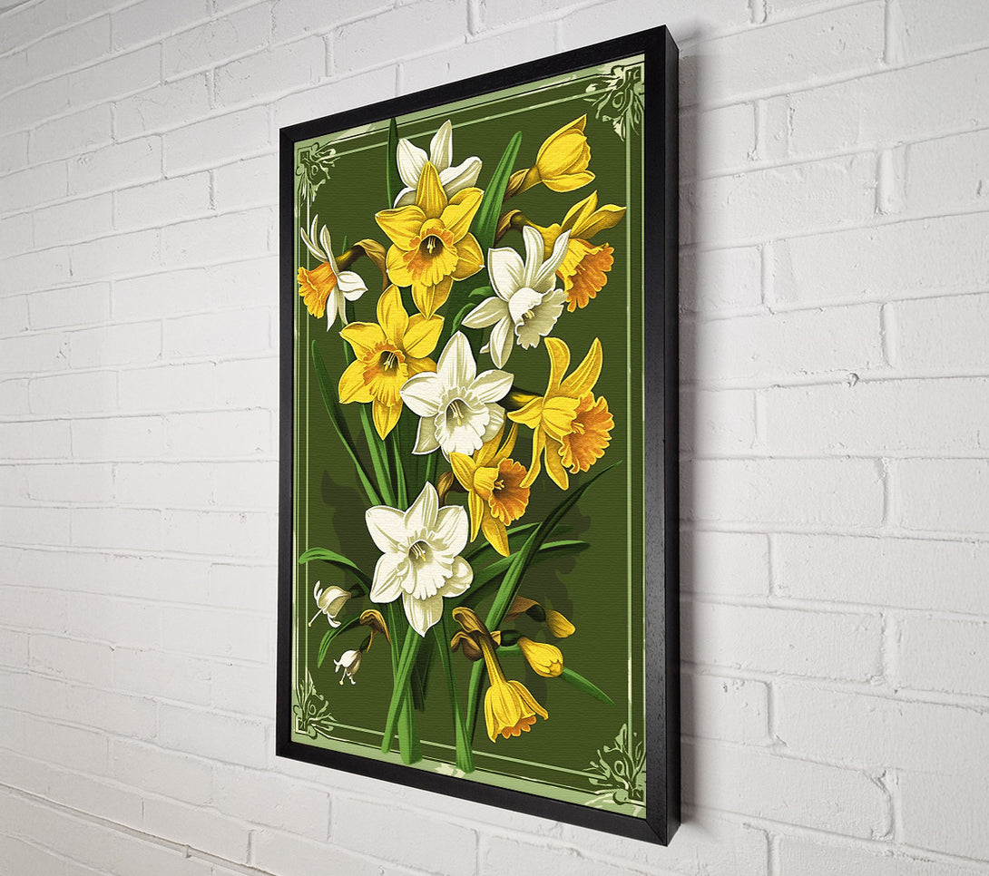  A Canvas Print of Antique Flowers Canvas Wall Art