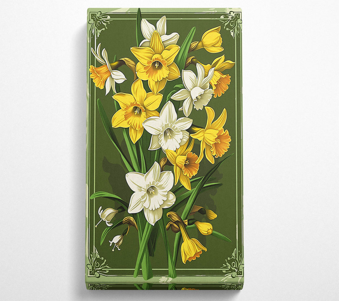  A Canvas Print of Antique Flowers Canvas Wall Art