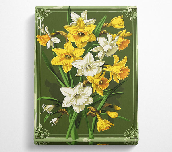  A Canvas Print of Antique Flowers Canvas Wall Art