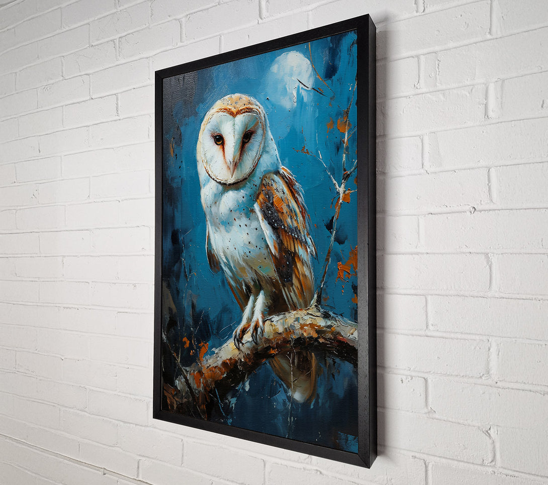  A Canvas Print of Azure Owl Watch Canvas Art