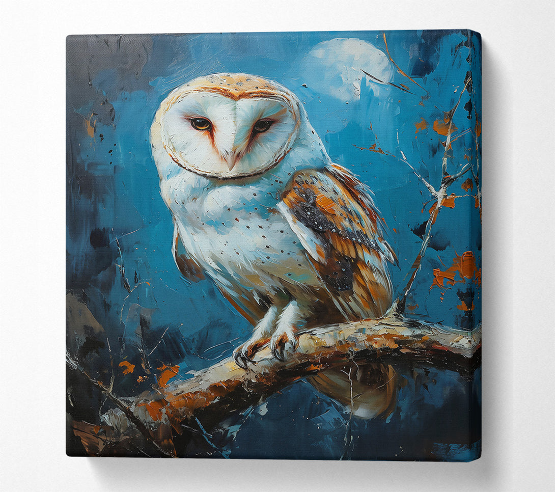  A Canvas Print of Azure Owl Watch Canvas Art