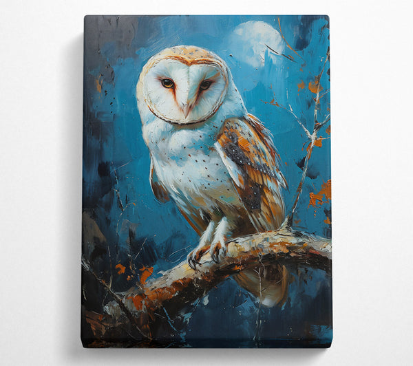  A Canvas Print of Azure Owl Watch Canvas Art