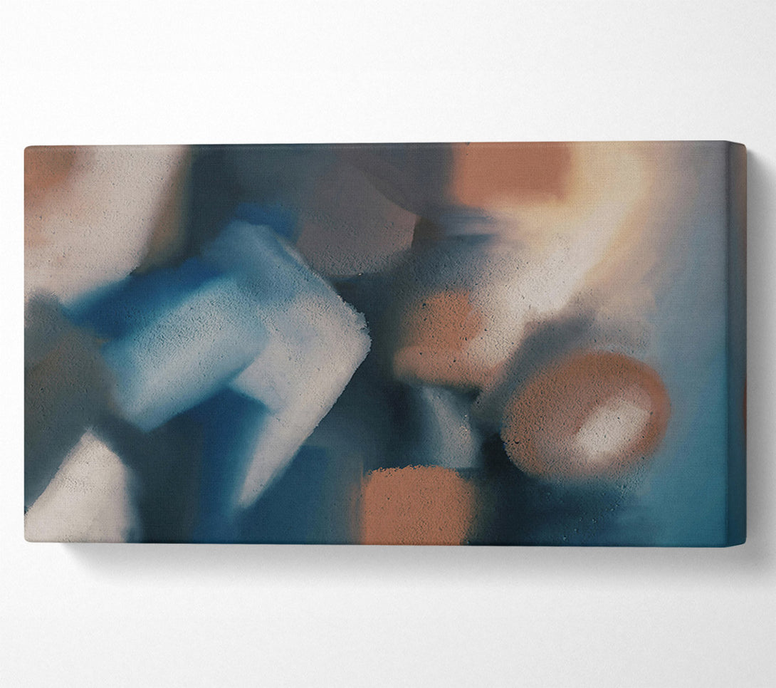  A Canvas Print of Azure And Terracotta Forms Canvas Print