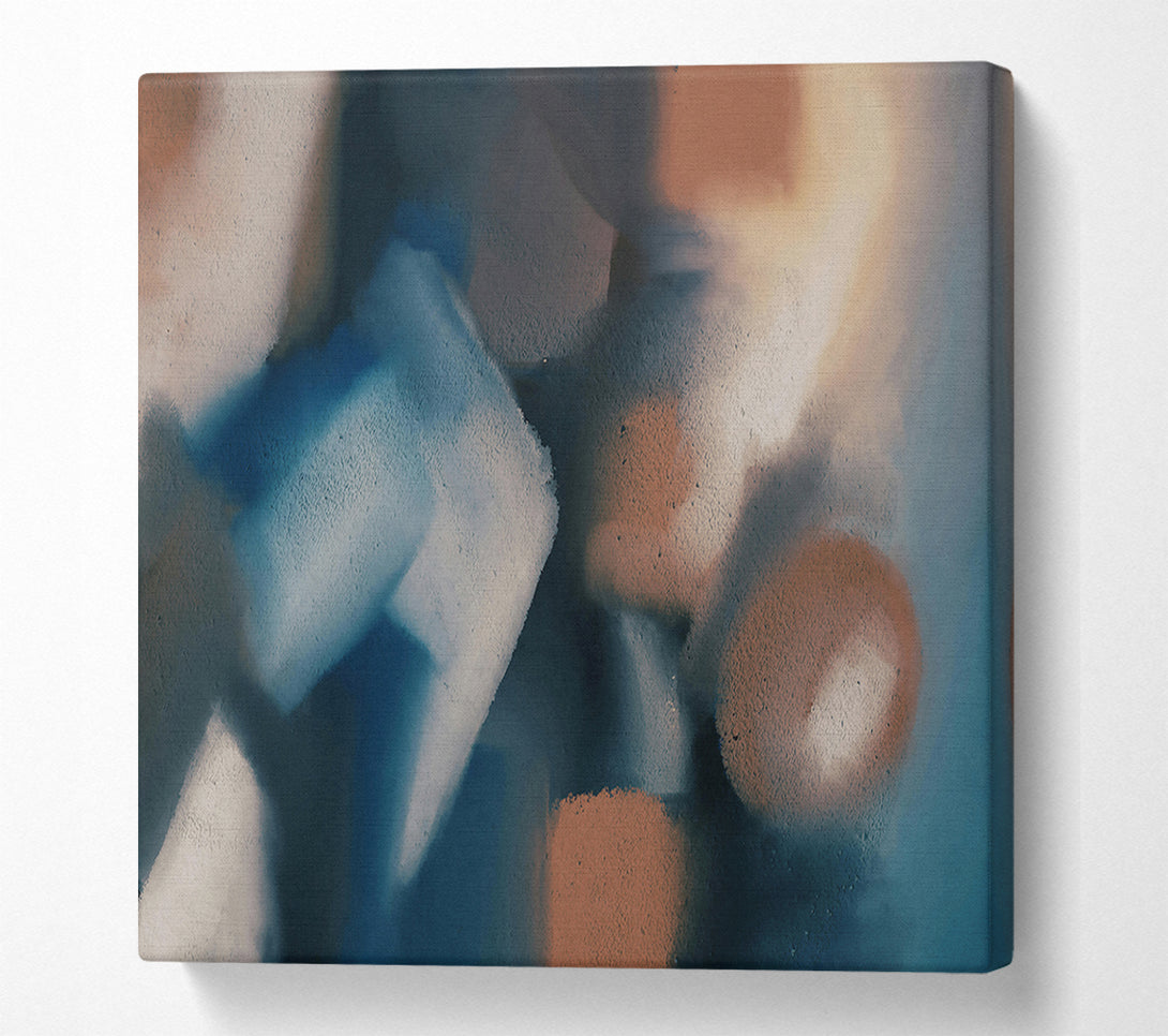  A Canvas Print of Azure And Terracotta Forms Canvas Print