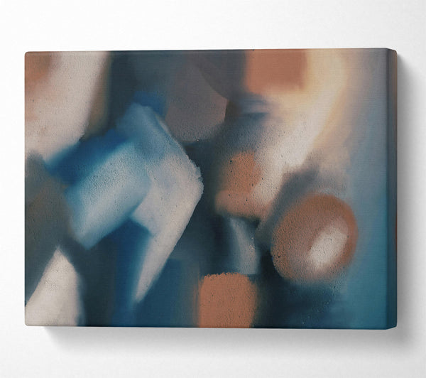  A Canvas Print of Azure And Terracotta Forms Canvas Print