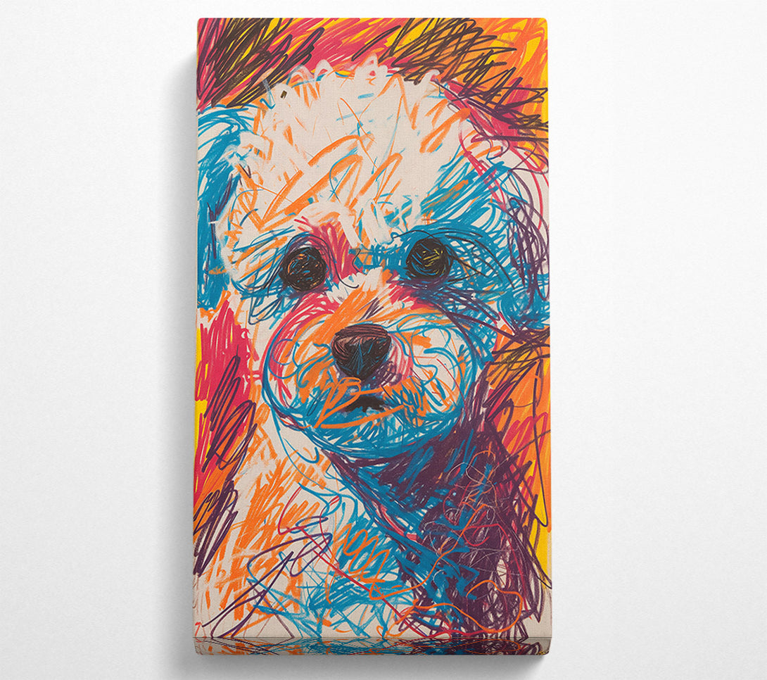  A Canvas Print of Blue Furry Gaze Canvas Art