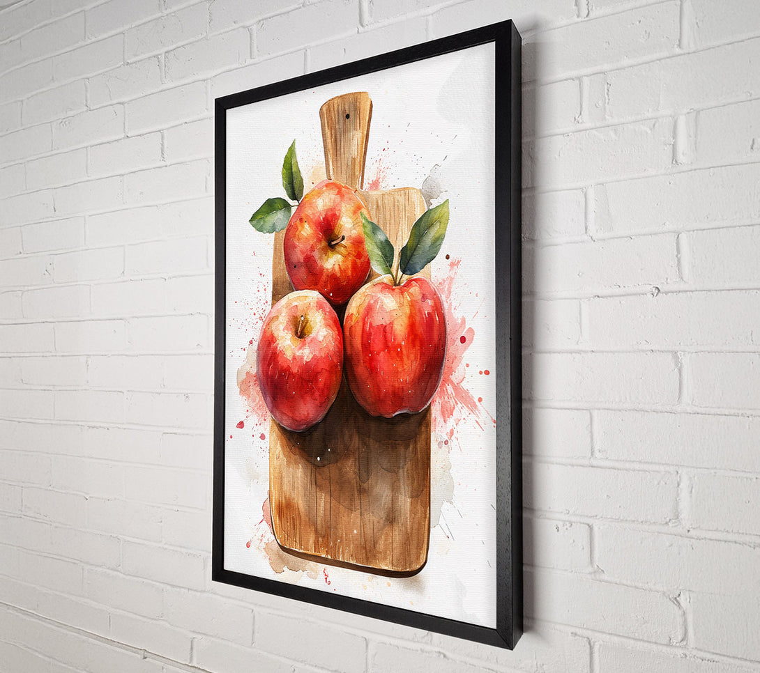  A Canvas Print of Apples On A Board Canvas Print