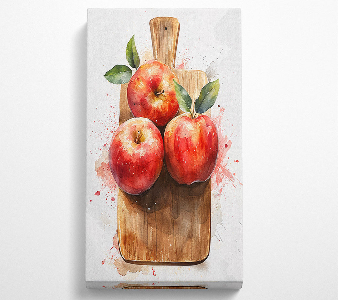  A Canvas Print of Apples On A Board Canvas Print