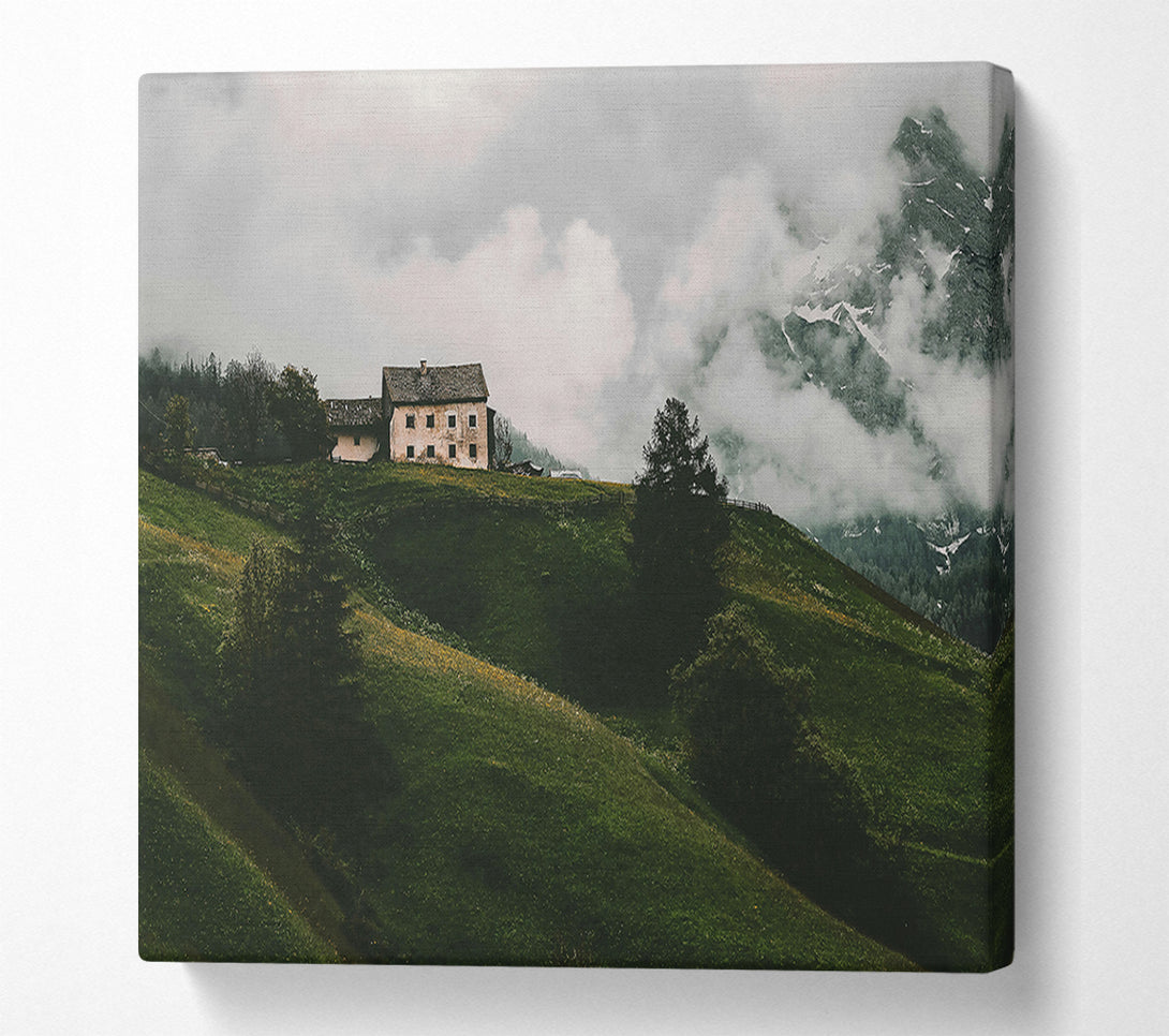  A Canvas Print of Green Hills Solitude Canvas Print