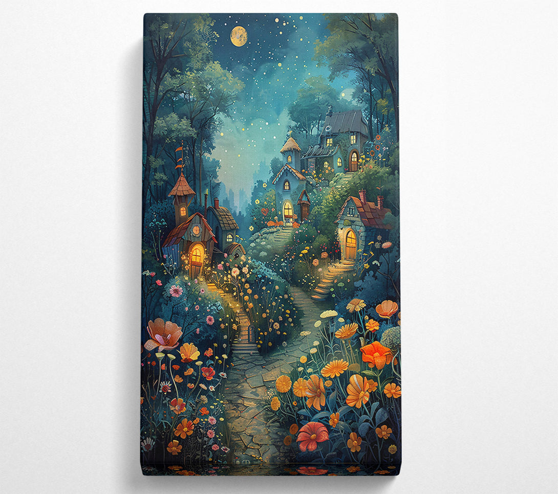  A Canvas Print of Blue Moon Village Canvas Print