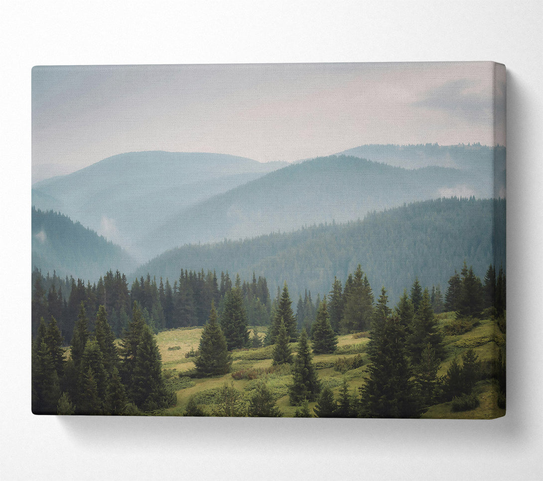  A Canvas Print of Blue Mist Mountains Canvas Print