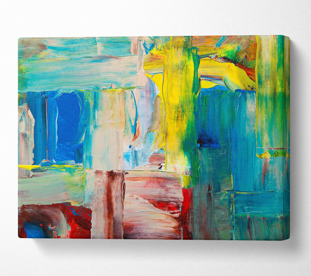  A Canvas Print of Blue Abstract Strokes Canvas Print