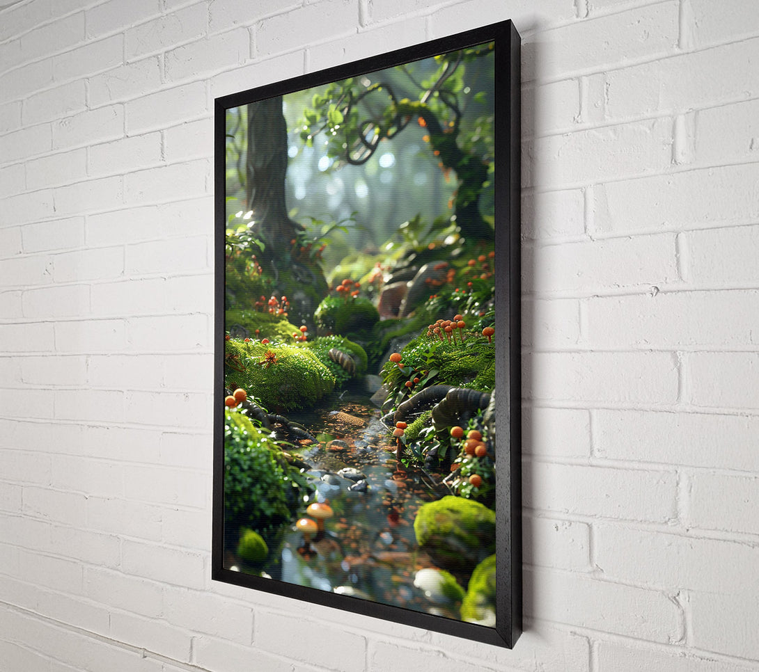  A Canvas Print of Green Stream'S Whisper Canvas Wall Art