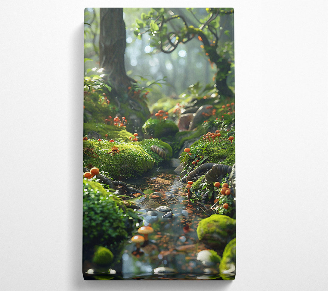  A Canvas Print of Green Stream'S Whisper Canvas Wall Art