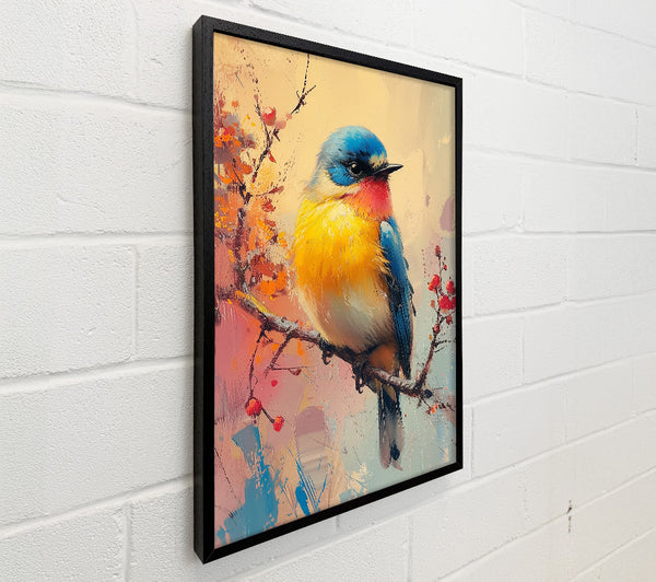 Bluebird In Yellow Hues