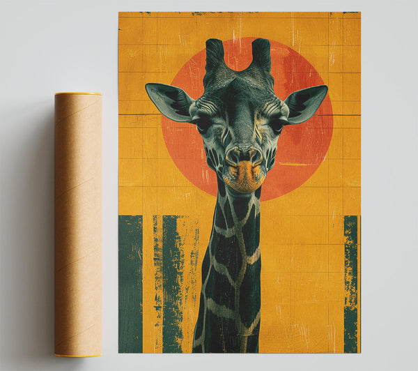 Art Giraffe Giclee Print