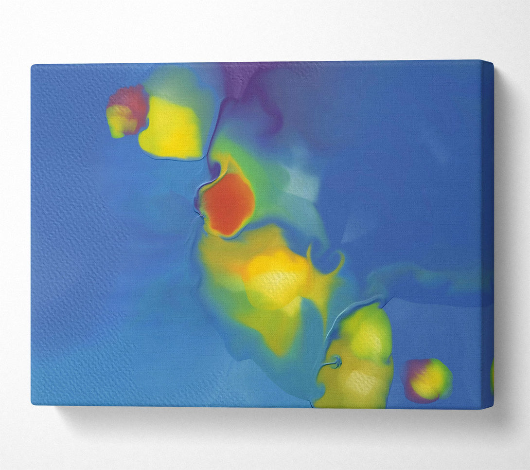  A Canvas Print of Azure Abstract Flow Canvas Print