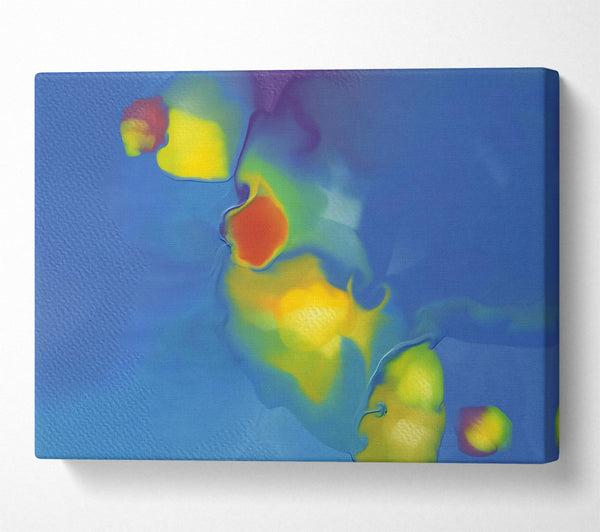  A Canvas Print of Azure Abstract Flow Canvas Print