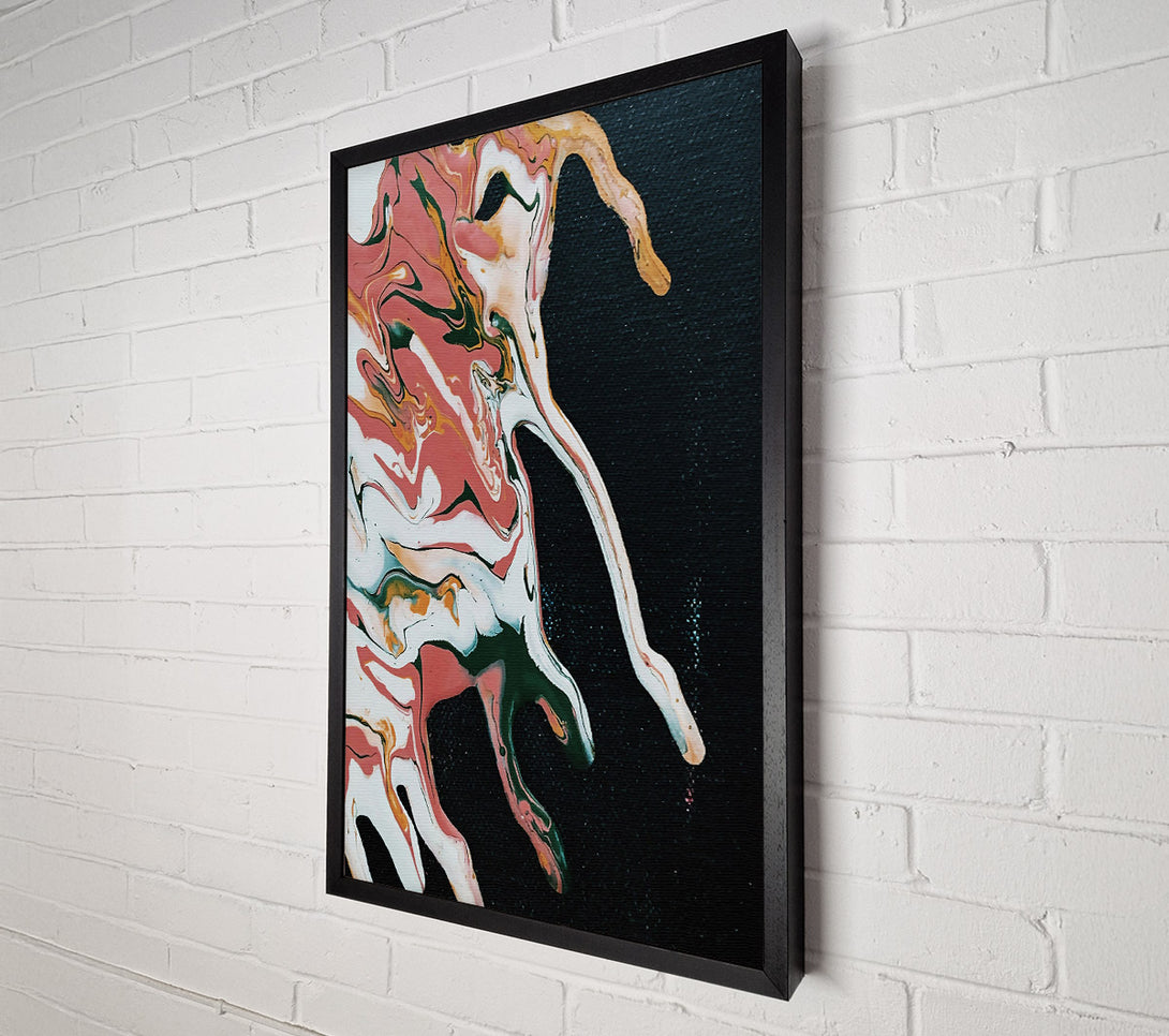  A Canvas Print of Crimson Swirls On Black Canvas Art