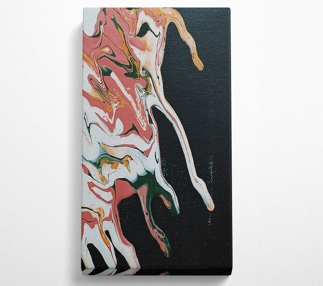  A Canvas Print of Crimson Swirls On Black Canvas Art