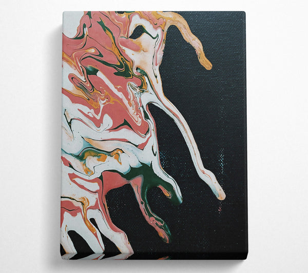  A Canvas Print of Crimson Swirls On Black Canvas Art