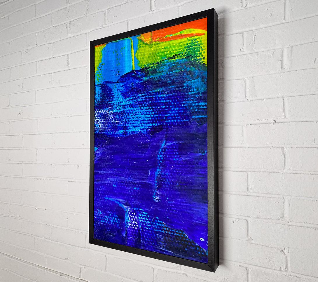  A Canvas Print of Indigo Brushstrokes Canvas Print