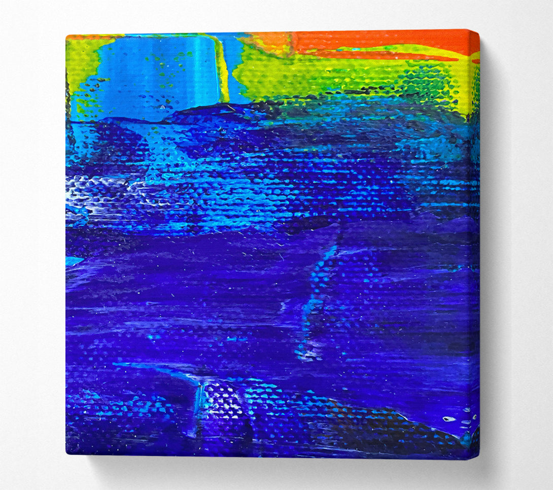  A Canvas Print of Indigo Brushstrokes Canvas Print