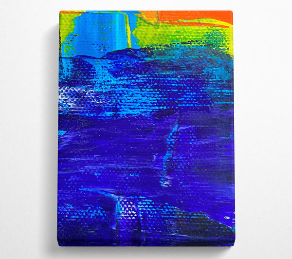  A Canvas Print of Indigo Brushstrokes Canvas Print