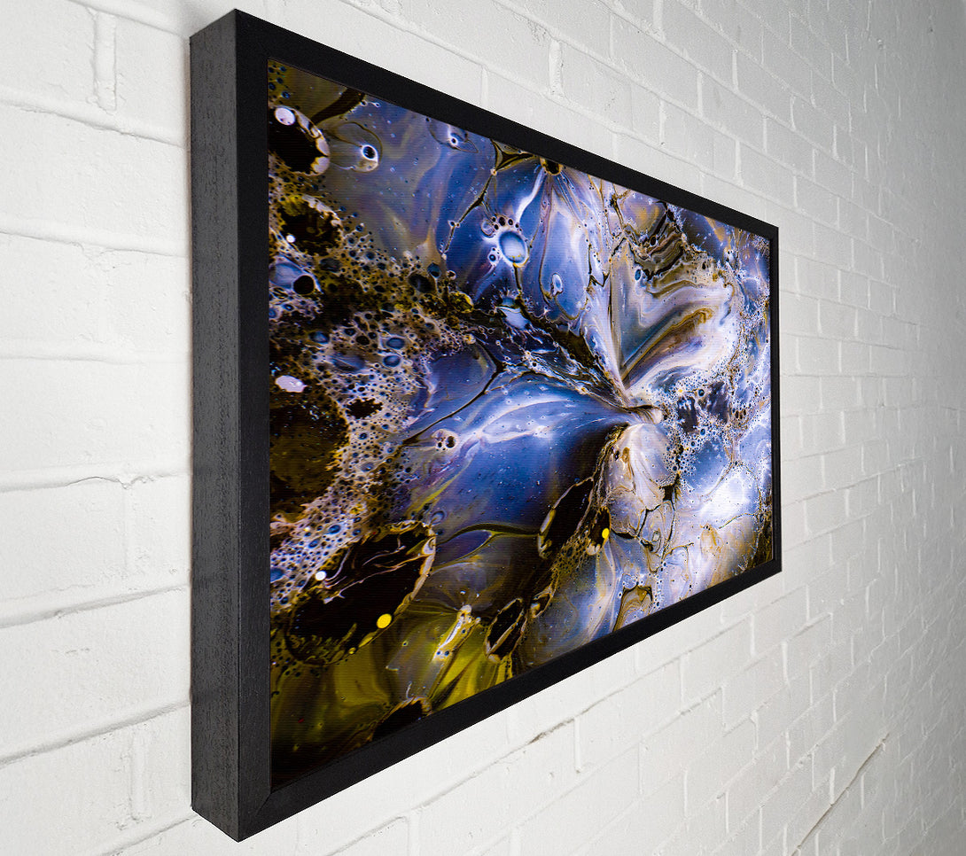  A Canvas Print of Indigo Swirls And Bubbles Canvas Wall Art