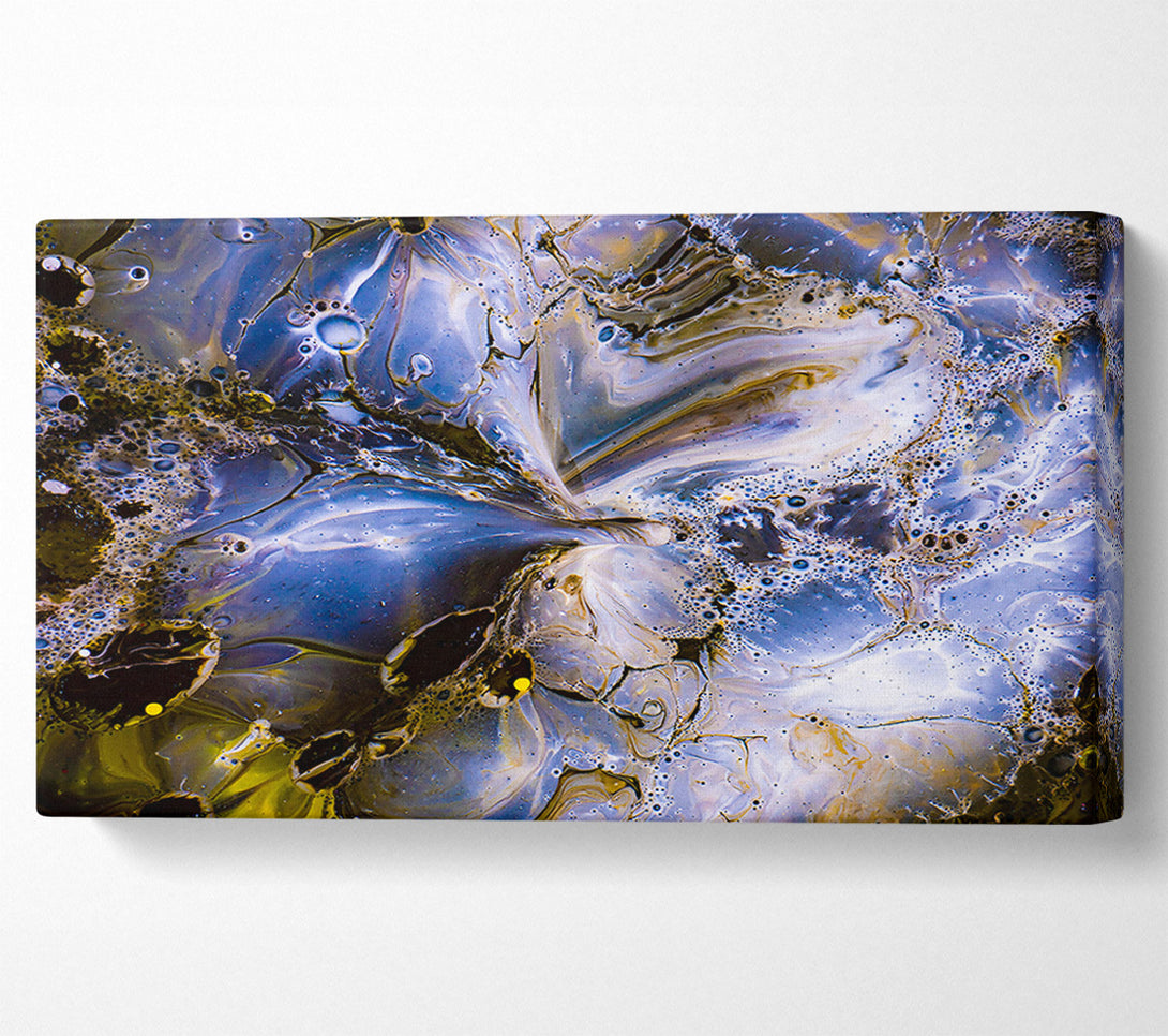  A Canvas Print of Indigo Swirls And Bubbles Canvas Wall Art