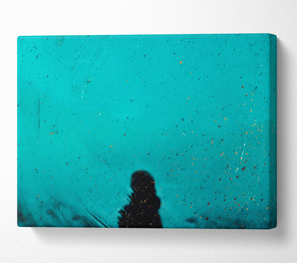  A Canvas Print of Turquoise Specks Of Light Canvas Art