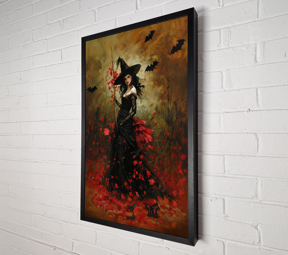  A Canvas Print of Crimson Witch'S Flight Canvas Art